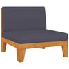 vidaXL Juego muebles de jard&iacute;n y cojines 4 pzas madera maciza acacia