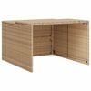 vidaXL Caseta de robot cortac&eacute;sped rat&aacute;n sint&eacute;tico beige 86x90x52/57cm