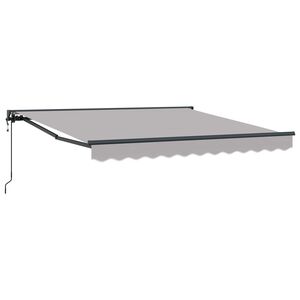 vidaXL Toldo Retr&aacute;ctil Gris Claro 300 x 250 cm Aluminio y Tela