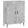 vidaXL Aparador de madera de ingenier&iacute;a gris hormig&oacute;n 69,5x34x90 cm
