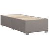 vidaXL Cama box spring con colch&oacute;n tela gris taupe 80x200 cm