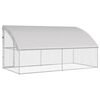 vidaXL Jaula para pollos 2 pcs Plateado 400 x 200 x 198,5 cm