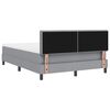 vidaXL Cama tipo Box Spring con colch&oacute;n Gris claro 160 x 200 cm tela