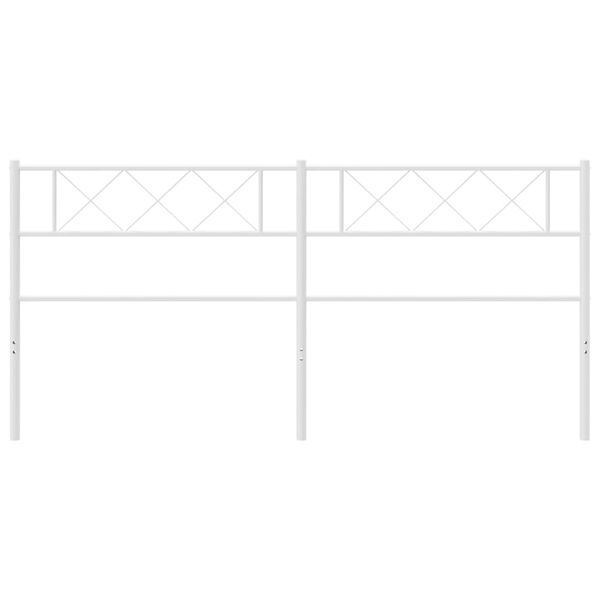 vidaXL Cabecero de metal blanco 160 cm