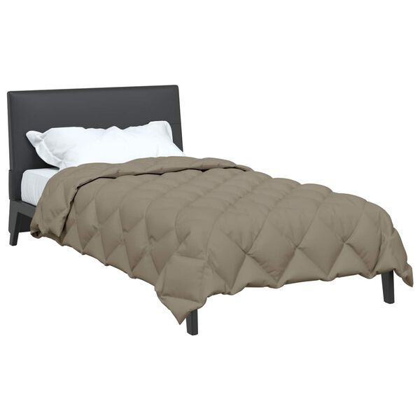 vidaXL Edred&oacute;n de Invierno Gris Claro 220 x 155 cm Microfibra