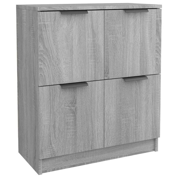 vidaXL Aparador de madera contrachapada gris Sonoma 60x30x70 cm
