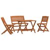 vidaXL Comedor de jard&iacute;n para ni&ntilde;os 4 pzas madera maciza de eucalipto