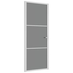 vidaXL Puerta interior vidrio EGS y aluminio blanco 83x201,5 cm