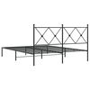vidaXL Estructura cama sin colchón con cabecero metal negro 150x200 cm
