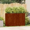vidaXL Jardinera oxidada 120x40x80 cm acero corten