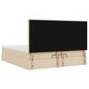 vidaXL Estructura de cama otomana con colch&oacute;n tela crema 160x200cm