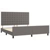 vidaXL Estructura de cama sin colch&oacute;n cuero sint&eacute;tico gris 160x200 cm
