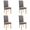 vidaXL Sillas de comedor 4 unidades tela gris taup&eacute;