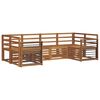 vidaXL Conjunto de sof&aacute;s de exterior 6 uds. Natural
