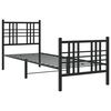 vidaXL Estructura cama sin colch&oacute;n con estribo metal negro 80x200 cm