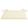 vidaXL Sillas de jardín 2 uds madera maciza de teca con cojines crema