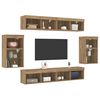vidaXL Conjunto de mueble de TV 8 pcs Roble artisan