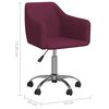 vidaXL Sillas de comedor giratorias 4 unidades tela morado