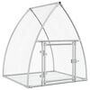 vidaXL Conejera acero galvanizado plateado 105x100x120 cm