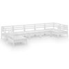 vidaXL Juego de muebles de jard&iacute;n 7 piezas madera maciza pino blanco