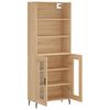 vidaXL Aparador alto madera contrachapada color roble 69,5x34x180 cm