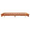vidaXL Estructura de cama sin colch&oacute;n madera maciza marr&oacute;n 120x190 cm