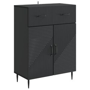 vidaXL Aparador Negro 66 x 34,5 x 89,5 cm Madera de Ingenier&iacute;a