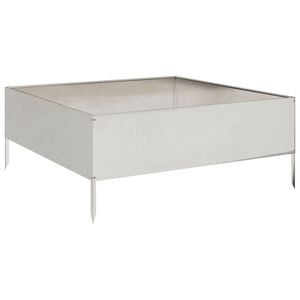 vidaXL Jardinera de acero inoxidable 100x100x41 cm