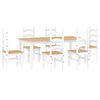vidaXL Juego de comedor PANAMA 7 pzas madera maciza de pino blanco