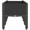 vidaXL Jardinera con patas PP negro 120x40x42 cm