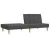 vidaXL Sof&aacute; cama de 2 plazas tela gris oscuro