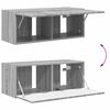 vidaXL Conjunto de mueble para TV de pared 4 pcs Gris Sonoma