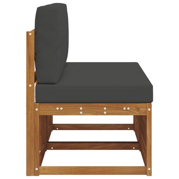 vidaXL 2 Pieza Sof&aacute; intermedio de exterior Madera de Acacia S&oacute;lida