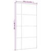 vidaXL Puerta corredera ESG vidrio y aluminio negra 102,5x205 cm