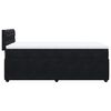 vidaXL Cama box spring con colch&oacute;n terciopelo negro 90x200 cm