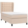vidaXL Cama box spring con colch&oacute;n cuero sint&eacute;tico capuchino 90x200 cm