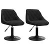 vidaXL Sillas de comedor giratorias 2 uds terciopelo negro