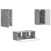 vidaXL Conjunto de mueble de TV 6 pcs Gris Concreto