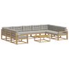 vidaXL Conjunto de sof&aacute;s de exterior 10 uds. Blanco y Gris Claro