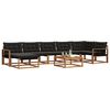 vidaXL Conjunto de sof&aacute;s de exterior con coj&iacute;n 22 pcs Natural y negro
