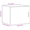 vidaXL Armario de pared madera de ingenier&iacute;a negro 50x42,5x40 cm