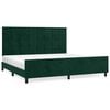 vidaXL Estructura cama sin colch&oacute;n terciopelo verde oscuro 200x200 cm