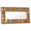 vidaXL Espejo con enchapado de Buda madera maciza reciclada 110x50 cm
