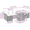 vidaXL Conjunto de sofá de jardín con cojín 8 pcs Negro y crema