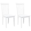 vidaXL Sillas de comedor 2 unidades madera maciza de caucho blanco