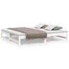 vidaXL Sof&aacute; cama extra&iacute;ble madera maciza de pino blanco 2x(75x190) cm