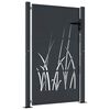 vidaXL Puerta de jard&iacute;n antracita 100x150 cm acero dise&ntilde;o hierba