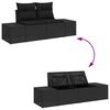 vidaXL Conjunto de sof&aacute; de jard&iacute;n 6 pcs Negro Polirat&aacute;n