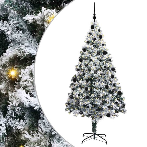 vidaXL Árbol de Navidad artificial Verde 210 cm PVC y Acero y Plástico