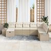 vidaXL Conjunto de sofá de jardín 8 pcs Beige ratán sintético